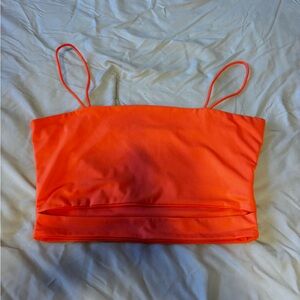 Vibrant Orange Crop Top small